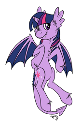 Size: 756x1113 | Tagged: safe, artist:papercutpony, derpibooru import, twilight sparkle, dracony, dragon, simple background, solo, species swap, twilidragon, white background