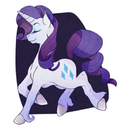 Size: 500x500 | Tagged: safe, artist:twilidramon, rarity, pony, unicorn, female, horn, mare, solo, white coat