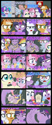 Size: 1400x3344 | Tagged: safe, artist:terry, edit, applejack, fluttershy, pinkie pie, rainbow dash, rarity, starlight glimmer, twilight sparkle, twilight sparkle (alicorn), alicorn, earth pony, pegasus, pony, rabbit, unicorn, season 5, the cutie map, comic, cutie mark, dolan, grammar error, kamen rider, kamen rider build, tank (vehicle), terry you magnificent bastard, unshorn fetlocks, vector sigma, vulgar, wing hands