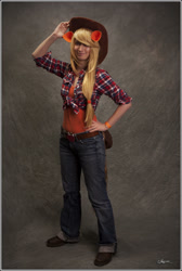 Size: 800x1192 | Tagged: safe, artist:grethe--b, applejack, human, cosplay, irl, irl human, photo, solo