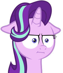 Size: 3000x3474 | Tagged: safe, artist:the smiling pony, starlight glimmer, pony, unicorn, marks for effort, .svg available, :i, faic, floppy ears, i mean i see, simple background, solo, svg, transparent background, unamused, vector