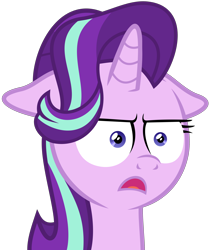 Size: 3000x3474 | Tagged: safe, artist:the smiling pony, starlight glimmer, pony, unicorn, marks for effort, .svg available, bust, d:, faic, floppy ears, i mean i see, open mouth, portrait, simple background, solo, svg, transparent background, vector