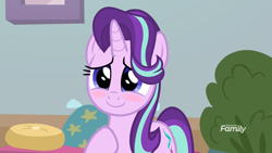 Size: 1920x1080 | Tagged: safe, screencap, starlight glimmer, unicorn, marks for effort, blushing, cute, daaaaaaaaaaaw, female, glimmerbetes, happy, mare, solo, weapons-grade cute