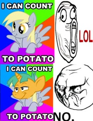 Size: 400x523 | Tagged: safe, derpy hooves, snails, pegasus, pony, background pony strikes again, double standard, drama, female, hypocrisy, mare, meme, rage face, the crusades