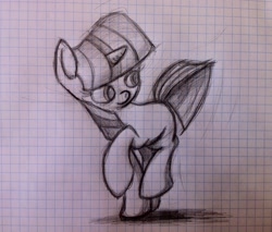 Size: 2096x1784 | Tagged: safe, artist:da-futaba, derpibooru import, twilight sparkle, filly twilight sparkle, graph paper, paper, sketch, solo, traditional art