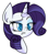 Size: 540x606 | Tagged: safe, artist:wubcakeva, rarity, pony, unicorn, bust, portrait, raised eyebrow, simple background, solo, unamused, white background