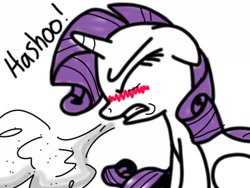 Size: 2048x1536 | Tagged: artist needed, safe, rarity, pony, unicorn, sneeze cloud, sneezing, sneezing fetish, solo