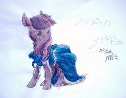 Size: 3107x2421 | Tagged: safe, artist:394vikingpinkiepie, derpibooru import, twilight sparkle, clothes, dress, solo, traditional art