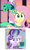 Size: 556x928 | Tagged: safe, edit, edited screencap, screencap, fluttershy, starlight glimmer, pegasus, pony, make new friends but keep discord, marks for effort, :i, caption, exploitable meme, face, floppy ears, i mean i see, low quality, meme, spoiler, we bought two cakes