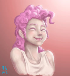 Size: 1747x1899 | Tagged: safe, artist:mrs1989, pinkie pie, human, eyes closed, happy, humanized, solo