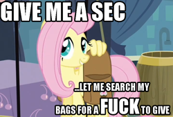 Size: 718x486 | Tagged: safe, fluttershy, pegasus, pony, no fucks, reaction image, solo, vulgar, wing hands