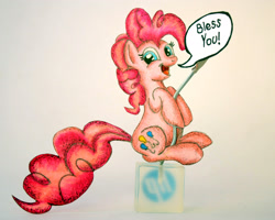 Size: 3239x2597 | Tagged: safe, artist:dgcdvaras, pinkie pie, earth pony, pony, hp, paper child, papercraft, solo