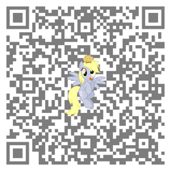 Size: 1060x1060 | Tagged: safe, derpy hooves, pegasus, pony, female, mare, muffin, qr code, simple background, vector, white background