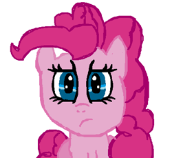 Size: 473x433 | Tagged: artist needed, source needed, safe, pinkie pie, earth pony, pony, 1000 hours in ms paint, ms paint, simple background, solo