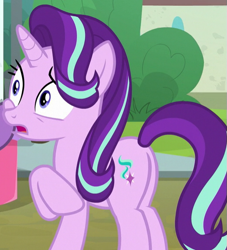 Size: 521x575 | Tagged: safe, screencap, starlight glimmer, pony, unicorn, the parent map, cropped, female, mare, open mouth, plot, raised hoof, solo