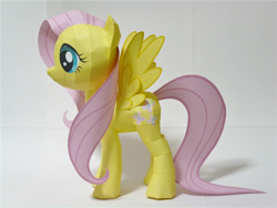 Size: 1080x810 | Tagged: safe, artist:robi, fluttershy, pegasus, pony, papercraft, pixiv, solo