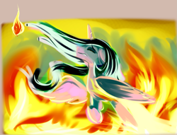 Size: 1399x1068 | Tagged: safe, artist:gsphere, princess celestia, alicorn, pony, crying, fire, solo