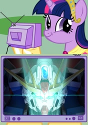 Size: 564x800 | Tagged: safe, derpibooru import, twilight sparkle, twilight sparkle (alicorn), alicorn, pony, exploitable meme, female, gundam, gundam bf, gundam build fighters, mare, meme, obligatory pony, tv meme