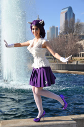 Size: 680x1024 | Tagged: artist needed, safe, artist:makeupgoddess, rarity, human, 2012, cosplay, high heels, ichibancon, irl, irl human, photo, shoes, solo