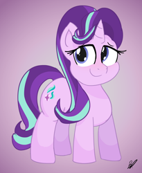 Size: 1024x1247 | Tagged: safe, artist:baratus93, starlight glimmer, pony, unicorn, smiling, solo