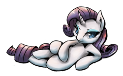 Size: 800x500 | Tagged: safe, artist:coma392, rarity, pony, unicorn, belly, pixiv, solo