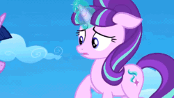 Size: 960x540 | Tagged: safe, artist:jackdc93, edit, edited screencap, screencap, spike, starlight glimmer, twilight sparkle, twilight sparkle (alicorn), alicorn, dragon, pony, unicorn, the cutie re-mark, uncommon bond, animated, cloud, crying, forgiveness, friendship, get out (pmv), gif, glow, grin, happy, hoof hold, offering, pmv, reaching out, redemption, scared, sky, smiling, youtube link