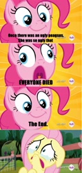 Size: 1920x4048 | Tagged: safe, edit, edited screencap, screencap, fluttershy, pinkie pie, earth pony, pegasus, pony, filli vanilli, fluttercry, something smells, spongebob squarepants, the ugly barnacle