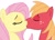 Size: 1024x732 | Tagged: safe, artist:some-pegasister, big macintosh, fluttershy, earth pony, pegasus, pony, eyes closed, fluttermac, kissing, male, shipping, stallion, straight