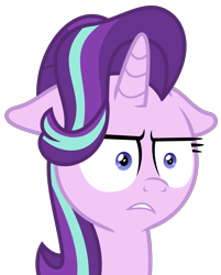 Size: 2753x3431 | Tagged: safe, artist:sketchmcreations, starlight glimmer, pony, unicorn, marks for effort, annoyed, female, floppy ears, i mean i see, mare, simple background, transparent background, vector