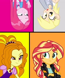 Size: 3510x4235 | Tagged: safe, adagio dazzle, derpy hooves, pinkie pie, sunset shimmer, equestria girls, pinkamena diane pie