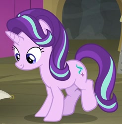 Size: 796x808 | Tagged: safe, screencap, starlight glimmer, pony, unicorn, horse play, cropped, looking down, solo