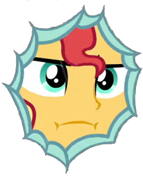 Size: 1150x1419 | Tagged: safe, edit, edited screencap, editor:damaged, screencap, sunset shimmer, eqg summertime shorts, equestria girls, monday blues, :i, background removed, female, frown, simple background, solo, transparent background