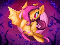 Size: 1280x960 | Tagged: safe, artist:geekoflove, fluttershy, bat pony, pony, flutterbat, race swap, solo