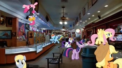 Size: 900x506 | Tagged: safe, artist:mr-kennedy92, applejack, derpy hooves, fluttershy, pinkie pie, rainbow dash, rarity, twilight sparkle, pegasus, pony, female, gold and silver pawn shop, irl, las vegas, mane six, mare, pawn shop, pawn stars, photo, ponies in real life