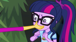 Size: 1280x720 | Tagged: safe, screencap, sci-twi, sunset shimmer, twilight sparkle, equestria girls, legend of everfree