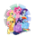 Size: 900x1119 | Tagged: safe, artist:pomnoi, derpibooru import, applejack, fluttershy, pinkie pie, rainbow dash, rarity, twilight sparkle, twilight sparkle (alicorn), alicorn, earth pony, pegasus, pony, unicorn, female, mane six, mare