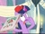 Size: 1024x768 | Tagged: safe, derpibooru import, edit, edited screencap, screencap, twilight sparkle, a canterlot wedding, derp, pizza, pizza delivery, solo, twilight snapple