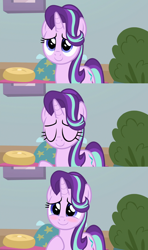 Size: 1280x2160 | Tagged: safe, edit, edited screencap, screencap, starlight glimmer, pony, unicorn, marks for effort, blushing, cushion, cute, dawwww, glimmerbetes, smiling, solo