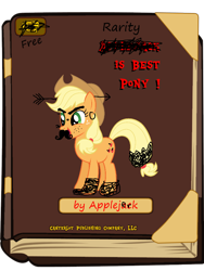 Size: 600x800 | Tagged: safe, applejack, earth pony, pony, best pony, book, book cover meme, exploitable meme, meme, solo