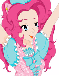 Size: 2552x3316 | Tagged: safe, artist:danaxxximmortal, pinkie pie, human, eared humanization, humanized, solo