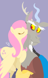 Size: 712x1164 | Tagged: safe, artist:mn27, discord, fluttershy, pegasus, pony, discoshy, female, male, shipping, straight