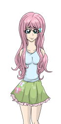 Size: 1670x3373 | Tagged: safe, artist:gerardwei, fluttershy, human, humanized, light skin, solo