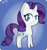 Size: 541x579 | Tagged: safe, artist:speedinoote, rarity, pony, unicorn, chibi, female, mare, purple mane, solo, white coat