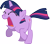 Size: 11000x9739 | Tagged: safe, artist:krazy3, derpibooru import, twilight sparkle, unicorn twilight, unicorn, feeling pinkie keen, absurd resolution, running, screaming, simple background, solo, transparent background, vector