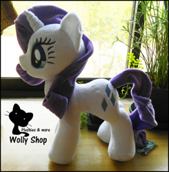 Size: 600x612 | Tagged: safe, artist:vegeto-uchihaportgas, artist:wolly, rarity, irl, photo, plushie, solo