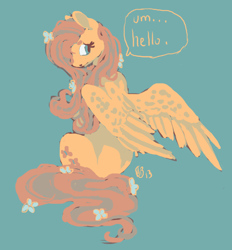 Size: 804x866 | Tagged: safe, artist:weepysheep, fluttershy, pegasus, pony, female, flower, mare, solo