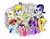 Size: 907x708 | Tagged: safe, artist:rovaa, applejack, derpy hooves, fluttershy, pinkie pie, rainbow dash, rarity, twilight sparkle, twilight sparkle (alicorn), alicorn, earth pony, pegasus, pony, unicorn, female, mane six, mare, twilight scepter