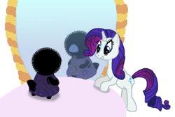 Size: 454x305 | Tagged: safe, artist:highperformanceturtl, rarity, pony, unicorn, crossover, die anstalt, dr. wood