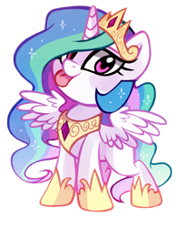 Size: 642x780 | Tagged: safe, artist:pepooni, princess celestia, alicorn, pony, :p, chibi, cute, cutelestia, female, looking at you, mare, simple background, solo, tongue out, transparent background