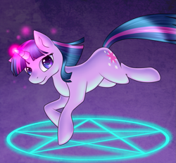 Size: 919x852 | Tagged: safe, artist:stalkerpony, derpibooru import, twilight sparkle, magic, pentagram, solo